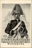 Delcampe - Regiment Würzburg, 25jähr. Jubiläumsfeier Des 11. Feldart.-Regiments, Verlag Scheiner I-II - Regimente