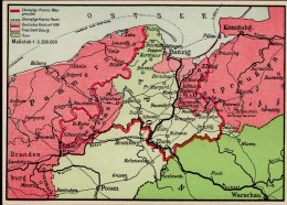 Delcampe - NS-LANDKARTE WK II - PROVINZ WESTPREUßEN Mit DANZIG I - Guerre 1939-45