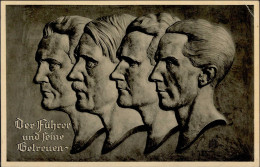 Delcampe - Propaganda WK II Hitler, Göring, Goebbels, Hess Bildhauer Hans Fries II (kleiner Eckknick) - Guerre 1939-45