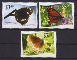 Delcampe - Schmetterlinge, Niuafo'ou-In.  451,453 U. 455 , Postfrisch / **  (A6.3396) - Schmetterlinge