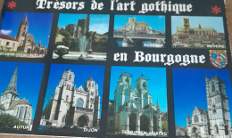 Delcampe - CPA CPSM REGION  BOURGOGNE TRESORS DE L ART GOTHIQUE EN   BOURGOGNE DIVERS VUES ECRITE - Bourgogne