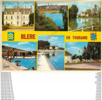 Delcampe - 37.  BLERE  EN TOURAINE .  CP Multivues . - Bléré
