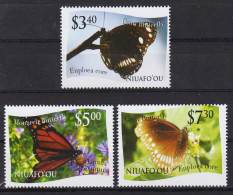 Delcampe - Niuafo'ou-In., Schmetterlinge 451,453 U. 455 , Postfrisch / **  (A6.3397) - Tonga (1970-...)