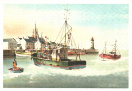Delcampe - CPM - St LYPHARD - Aquarelle Roland CHETELAT - Atelier-Expo Kercradet - "Entrée Au Port" - Edition X.De Bonnaventure - Saint-Lyphard