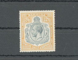 Delcampe - 1924-32 BERMUDA, Stanley Gibbons N. 93, GEORGE V Portrait, 12s.6d. Grey And Orange, MNH** - Andere & Zonder Classificatie