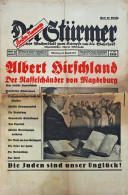 Delcampe - WK II SA Zeitung Der Stürmer Von Streicher, Julius August 1935, Sehr Starke Gebrauchsspuren Journal - Guerra 1939-45