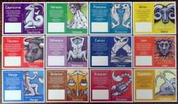 Delcampe - 12 Calendriers De Poche 2011 Les 12 Signes Du Zodiaque Horoscope Astrologie  Illustrateur André Sablé - Petit Format : 2001-...