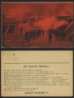 Delcampe - Firefighters Fire Brigade Fighting The Flames - De Liberale Werken! Old Postcard - Bombero