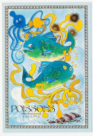 Delcampe - CPSM / CPM 10.5 X 15 Signe Du Zodiaque Astrologie Horoscope POISSONS Illustrateur G. Guillou Série Charme - Astrologie