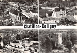 Delcampe - CHATILLON COLIGNY L Eglise La Mairie Le Chateau Le Donjon XIIe XIIIe Siecle 10(scan Recto-verso) MA1245 - Chatillon Coligny