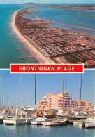 Delcampe - FRONTIGNAN PLAGE La Plage Vue D Avion Et Le Nouveau Port De Plaisance 11(scan Recto-verso) MA1267 - Frontignan