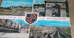 Delcampe - CPA CPSM REGION  BOURGOGNE    SOUVENIR DE BOURGOGNE  DIVERS VUES  ECRITE - Bourgogne