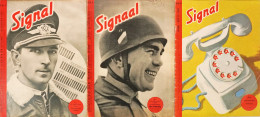 Delcampe - Buch WK II Signal Zeitung Lot Mit 87 Ausgaben Zwischen 1940-1945. Dabei Sonderausgaben Und Ausländische Ausgaben Journal - Weltkrieg 1939-45