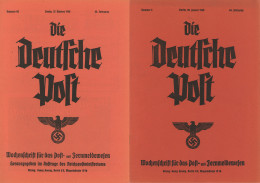 Delcampe - Buch WK II Wochenschrift Die Deutsche Post Lot Mit 28 Ausgaben 1940/42 - Weltkrieg 1939-45