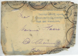 Delcampe - FELDPOST WK II - Beschädigter Feldpostbrief 1944 Mit Aufgeklebtem Zettel -Infolge Brand Eines Bahnpostwagens Beschädigt - Weltkrieg 1939-45