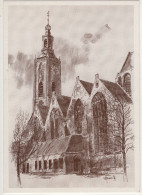 Delcampe - 's-Gravenhage - Grote Of St. Jacobskerk: Oostelijk Transept - (Nederland/Holland) - Tekening: Marius Jansen - Den Haag ('s-Gravenhage)