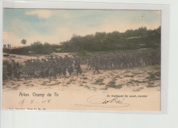 Delcampe - Arlon Champ De Tir - " En Tirailleurs ! En Avant ,marche ! "  Nels Série 31 N° 66 ( Carte Colorisée ) - Arlon