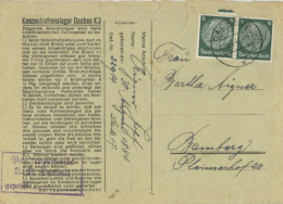 Delcampe - KZ-Post Konzentrationslager Dachau K 3 Umschlag O.I. Mit Zensur, Starke Alterungsspuren - Weltkrieg 1939-45