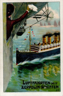Delcampe - Zeppelin Werbekarte I-II Dirigeable - Zeppeline