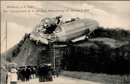 Delcampe - Zeppelin Weilburg Unglück Z II 1910 I-II Dirigeable - Zeppeline