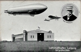 Delcampe - ZEPPELIN - LUFTSCHIFFHAFEN LEIPZIG Der Größte Der Welt I - Zeppeline