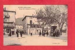 Delcampe - 26 - NYONS - PLACE DU CHAMP DE MARS - VERS 1910 - NON ÉCRITE - TRÈS BELLE QUALITÉ - - Nyons