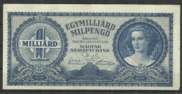 Delcampe - 1946.- Hungary - Used - Hungarian 1 Milliard Mil - Pengo Banknote - Ungheria - Hongrie