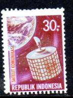 Delcampe - INDONESIA INDONÉSIE 1969 COMMUNICATIONS SATELLITE AND EARTH 30r  MNH - Indonesien