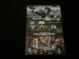 Delcampe - Pack  3 Films  3 Dvd  The International L'enquête Plus  The Taking Of  Pelham  123  L'attaque Du Métro  Plus Vannage Po - Policiers