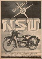 Delcampe - Motorrad NSU Werbung I-II Publicite - Motorräder