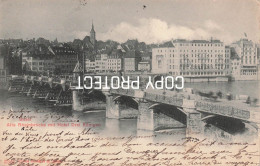 Delcampe - Basel - Alte Rheinbrücke Mit Hotel Drei Köningen - Basel