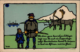 Delcampe - POLAR - Künstlerkarte Der Hugo Stinnes Linien NORDLANDREISEN Sign. Anton I-II - Altri & Non Classificati