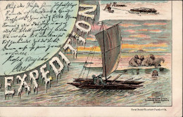 Delcampe - Expedition NANSEN PUZZLE Untere Rechte Karte 1897 I-II - Sonstige & Ohne Zuordnung