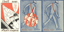 Delcampe - Studentika Zofingen Noel 1927 Lot Mit 3 AK Dazu Papierabzeichen - Scuole