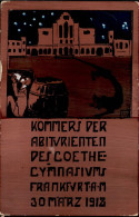 Delcampe - Studentika Frankfurt Am Main, Kommers Der Abiturienten Des Goethe Gymnasiums 30. März 1912 II (Ecken Bestoßen) - Scuole