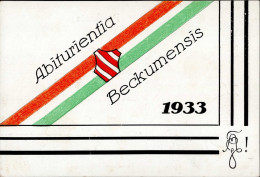 Delcampe - Studentika Abiturientia Beckumensis 1933 I-II - Scuole