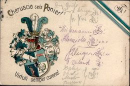 Delcampe - Studentika Cheruscia Sei`s Panier, Virtuti Semper Corona! II (Eckknicke) - Scuole