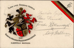 Delcampe - Studentika Elberfeld-Barmen Turn- Und Gesangsverein Der Königl. Höheren Maschinenbauschule I-II - Scuole