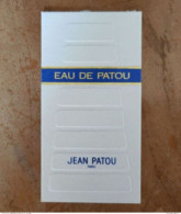 Delcampe - Carte Jean Patou Eau De - Modern (ab 1961)