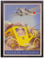 Delcampe - Dt- Reich (025056) Propagandakarte Deutsche Lufthansa, Farbig,  Werbekarte 2 Mal Wöchentlich Nach Südamerika, Gel. 4.10. - Aviateurs