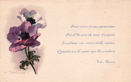 Delcampe - Littérature - Poésie - L'ecriture D'Alfred De Musset   - Illustrateur - Fleurs - Philosophy