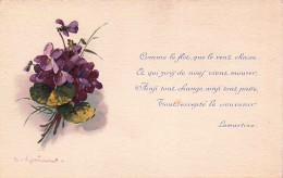 Delcampe - Littérature - Poésie - Le Lac De Lamartine - Illustrateur - Fleurs - Philosophy