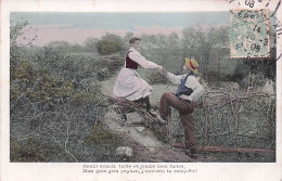 Delcampe - Agriculture - GENTIL MINOIS -  Taille Et Jambe Bien Faites , Mon Gros Gars Paysan , J'envierai Ta Conquete - 1905 - Sonstige & Ohne Zuordnung