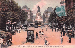 Delcampe - 75 -  PARIS 11 -  La Rue Turbigo Et La Statue De La République - Paris (11)