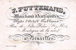 Delcampe - Carte  Porcelaine  - Porseleinkaart  -F.Puttemans - Marchand D'antiquités - Rue Nodre Dame - Bruxelles - Porzellan