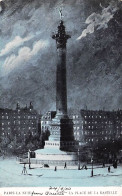Delcampe - 75 -  PARIS 12 -  La Place De La Bastille La Nuit - 1903 - Paris (12)