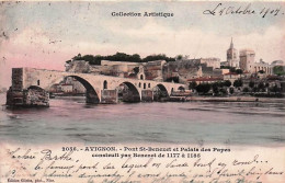 Delcampe - 84 - AVIGNON -  Pont St Benezet Et Palais Des Papes - 1904 - Avignon