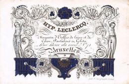 Delcampe - Carte Porcelaine - Porseleinkaarte - H. Leclercq - Magasin D'etoffes De Laine - 7 Rue Borre Du Verre A Bruxelles - Porzellan