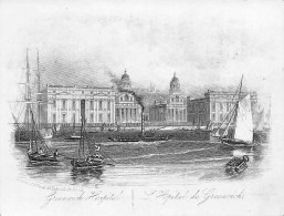 Delcampe - Carte Porcelaine - Porseleinkaart   - London - Greewich Hospital - L'hopital Greenwich A Londres - Porzellan