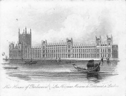 Delcampe - Carte Porcelaine - Porseleinkaart  - London -New Hosuses Parliament  - Les Nouveaux Maisons De Parlement A Londres - Porzellan